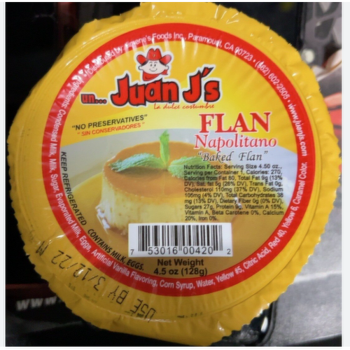 Juan J's Flan Napolitano